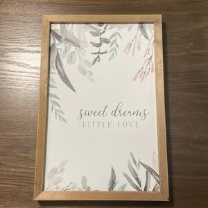 Sweet Dreams Little Love Juvie Jungle Pink & White Home Decor Bedroom Sign